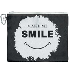 Black And White Simple Make Me Smile T Shirt 20250203 014057 0000 Canvas Cosmetic Bag (xxxl) by Cowcow2005