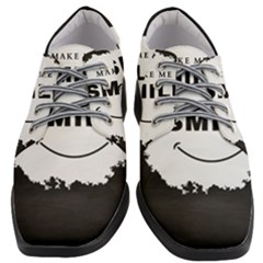 Black And White Simple Make Me Smile T Shirt 20250203 014057 0000 Women Heeled Oxford Shoes by Cowcow2005
