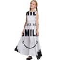 Black And White Simple Make Me Smile T Shirt 20250203 014057 0000 Kids  Satin Sleeveless Maxi Dress View2