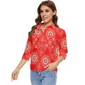 Crimson Current Women s Quarter Sleeve Pocket Shirt View3