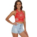 Crimson Current Backless Halter Cami Shirt View3