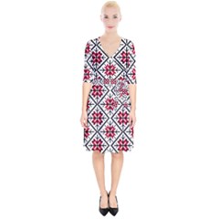 Ukrainian Folk Seamless Pattern Ornament Ethnic Ornament Border Element Traditional Art Wrap Up Cocktail Dress by Grandong