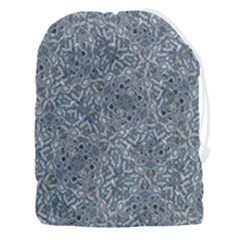 Blue Ornament Complex Mosaic Print Pattern Drawstring Pouch (3xl) by dflcprintsclothing