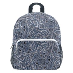 Blue Ornament Complex Mosaic Print Pattern Kids  Age 5-10 Lightweight School Backpack With Side Pockets by dflcprintsclothing