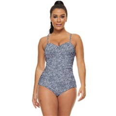 Blue Ornament Complex Mosaic Print Pattern Retro Full Coverage Swimsuit by dflcprintsclothing