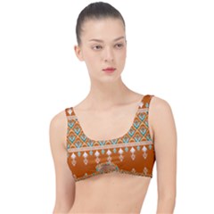 Winter Wonderland Seamless Pattern: Christmas Trees & Snowflakes On Dark Background The Little Details Bikini Top by ArtfulThreads