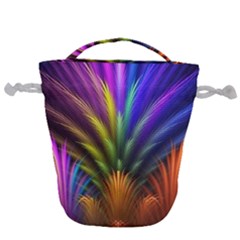 Abstract Colors - , Abstract Colors Drawstring Bucket Bag by kyorashop23