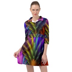 Abstract Colors - , Abstract Colors Mini Skater Shirt Dress by kyorashop23