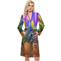 Abstract Colors - , Abstract Colors Long Sleeve Velvet Robe by kyorashop23