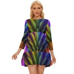 Abstract Colors - , Abstract Colors Long Sleeve Babydoll Dress by kyorashop23