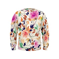Abstract Floral Background Kids  Sweatshirt by kyorashop23