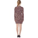 Human Spider Mutant Creatures Motif Random Pattern V-neck Bodycon Long Sleeve Dress View2