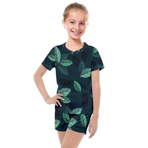 Foliage Kids  Mesh T-shirt And Shorts Set by HermanTelo