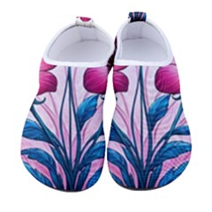 Fantasy Pink Flowers Stained Glass Men s Sock-style Water Shoes by Grandong