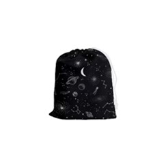 Cosmic Black Space Star Drawstring Pouch (xs) by Ndabl3x
