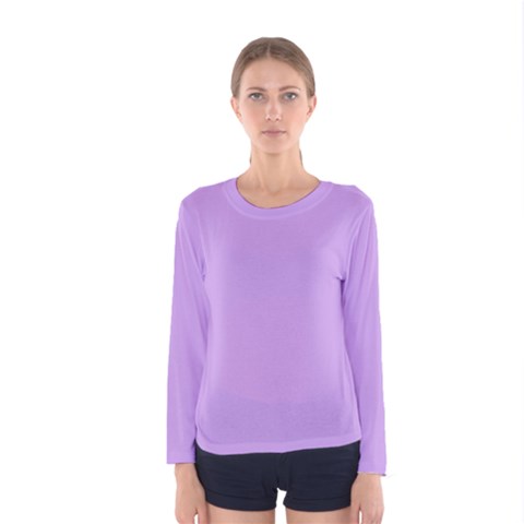 Luscious Lavender Hex #cca3e7 Women s Long Sleeve T-shirt by dressshop