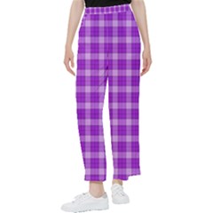 Purple Plaid Tartan 3 Women s Pants  by dressshop