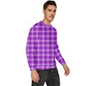 Purple Plaid Tartan 3 Men s Fleece Sweatshirt View3