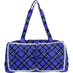 Blue Tartan Plaid 1 Diagonal Multi Function Bag by dressshop