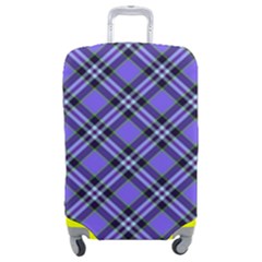 Blue Tartan Plaid 1 Diagonal Luggage Cover (medium) by dressshop