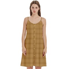 Autumn Fall Plaid Tartan 1 Women s Spaghetti Strap Pullover Cami Dress by dressshop