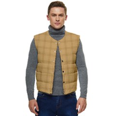 Autumn Fall Plaid Tartan 1 Men s Button Up Puffer Vest	 by dressshop