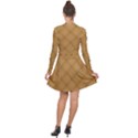Autumn Fall Plaid Tartan 1 Diagonal Long Sleeve Panel Dress View2