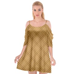 Autumn Fall Plaid Tartan 1 Diagonal Cutout Spaghetti Strap Chiffon Dress by dressshop