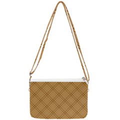 Autumn Fall Plaid Tartan 1 Diagonal Double Gusset Crossbody Bag by dressshop