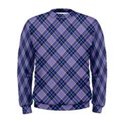 Purple Plaid Tartan 1 Diagonal Men s Sweatshirt by dressshop