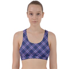 Purple Plaid Tartan 1 Diagonal Back Weave Sports Bra by dressshop