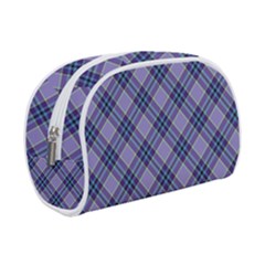 Purple Plaid Tartan 1 Diagonal Make Up Case (small) by dressshop