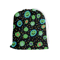 Doodle Dot Drawing Drawstring Pouch (xl) by Salmanaz77