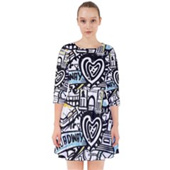 Doodle New York City Nyc Smock Dress by Salmanaz77