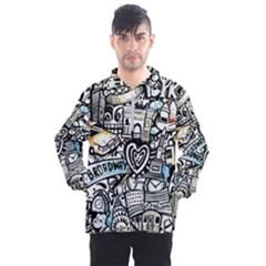 Doodle New York City Nyc Men s Half Zip Pullover by Salmanaz77