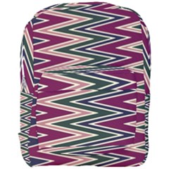 Pattern Zigzag Stripe Design Full Print Backpack by Maspions