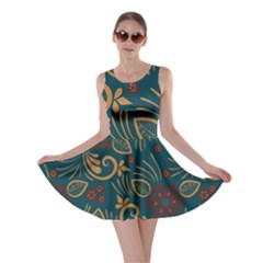Flowers Floral Retro Flower Texture Skater Dress by Salmanaz77