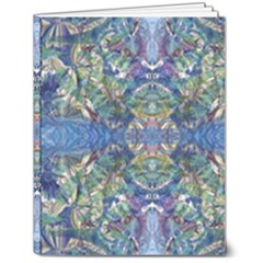 Blue Arabesque 7  X 9  Hardcover Notebook by kaleidomarblingart