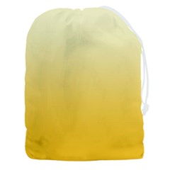 Cream Yellow To Amber Orange Linear Gradient Drawstring Pouch (3xl) by GradientsOmbre