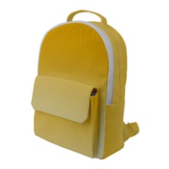 Amber Orange To Cream Yellow Linear Gradient Flap Pocket Backpack (large) by GradientsOmbre