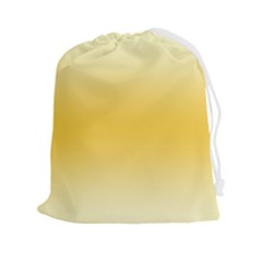 Cream Yellow To Amber Orange Bilinear Gradient Drawstring Pouch (2xl) by GradientsOmbre