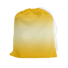 Amber Orange To Cream Yellow Bilinear Gradient Drawstring Pouch (2xl) by GradientsOmbre