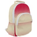 Crimson Red To Cream Yellow Bilinear Gradient Rounded Multi Pocket Backpack View2