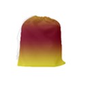 Electric Yellow To Burgundy Red Bilinear Gradient Drawstring Pouch (Large) View2
