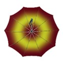 Burgundy Red To Electric Yellow Bilinear Gradient Automatic Folding Umbrella with Case (Large) View1