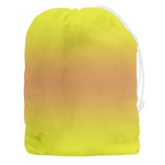Electric Yellow To Coral Pink Bilinear Gradient Drawstring Pouch (3xl) by GradientsOmbre
