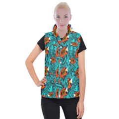 Flame Swirls Women s Button Up Vest by SeaworthyClothing