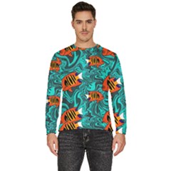 Flame Swirls Men s Fleece Sweatshirt by SeaworthyClothing