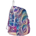 Abstract Fractal Art Swirl Pattern Foldable Lightweight Backpack View3