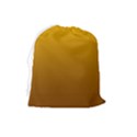 Amber Orange To Chocolate Brown Linear Gradient Drawstring Pouch (Large) View2